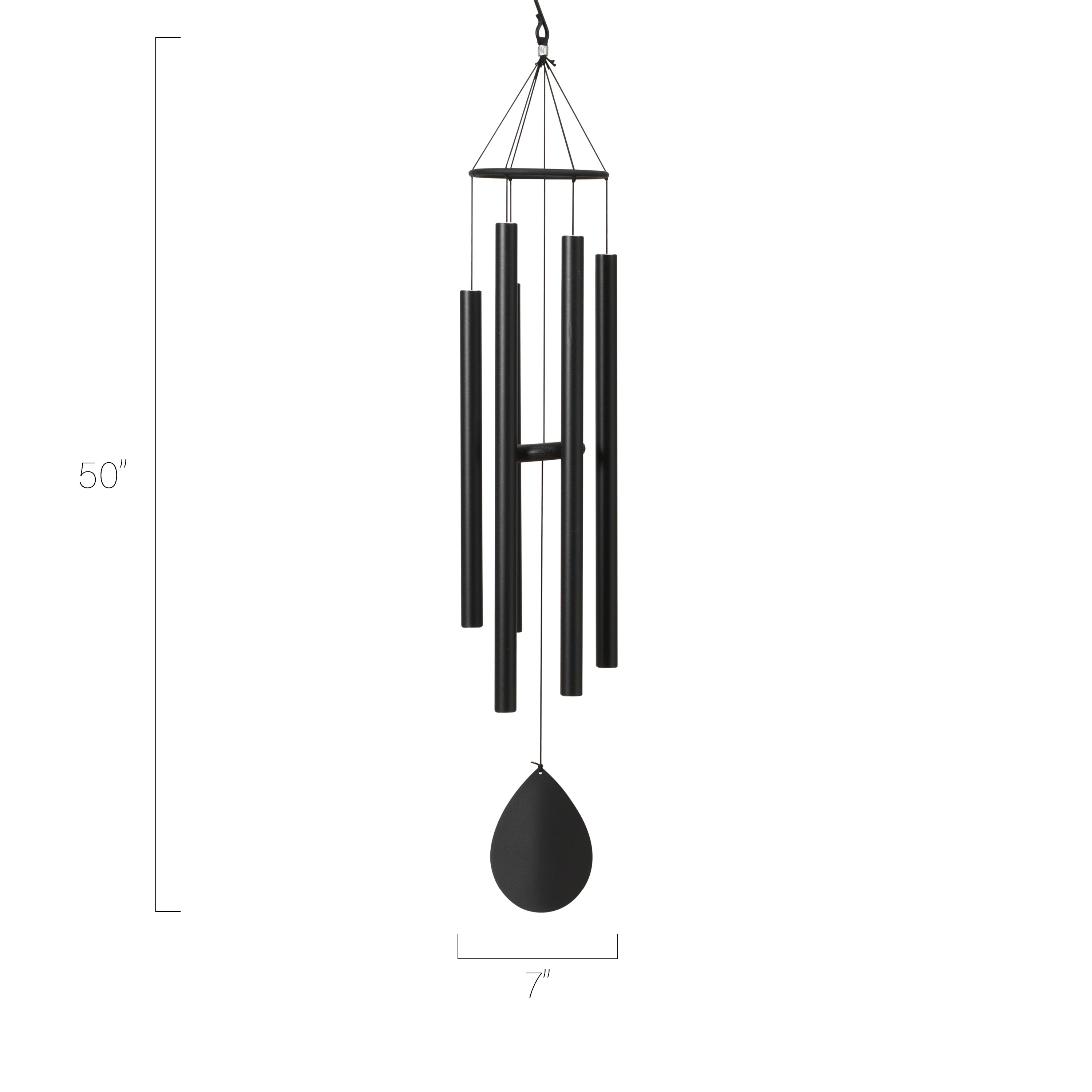 50 Inch Metal Wind Chime with 1.25 Inch Tube Diameter